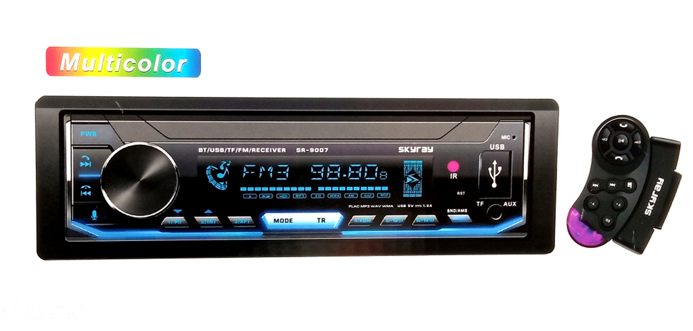 Автомагнитола SKYRAY SR-9007 Bluetooth 4x65W/RGB