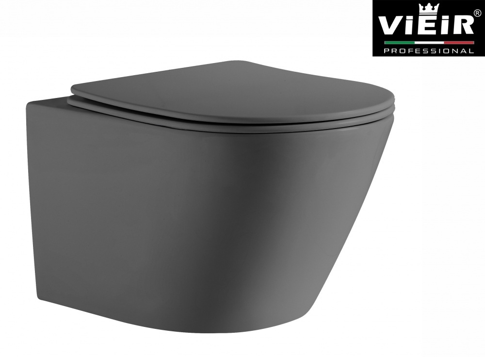 Унитаз подвесной, круглый (ГРАФИТ)  ViEiR  (1шт)