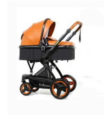 Коляска-трансформер с автокреслом 3в1 Belecoo/luxmom X6, чёрно-белая экокожа