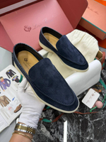 Лоферы Loro Piana вставка из кожи крокодила