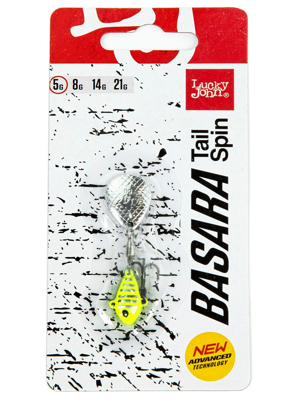 Тейл-спиннер Lucky John BASARA TAIL SPIN 21.0г 001 в блистере