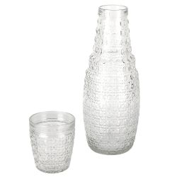 Графин со стаканом, набор 2пр. 1100мл/250мл (стекло) (индивидуальная упаковка)