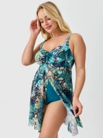 Купальник-платье слитный большой размер