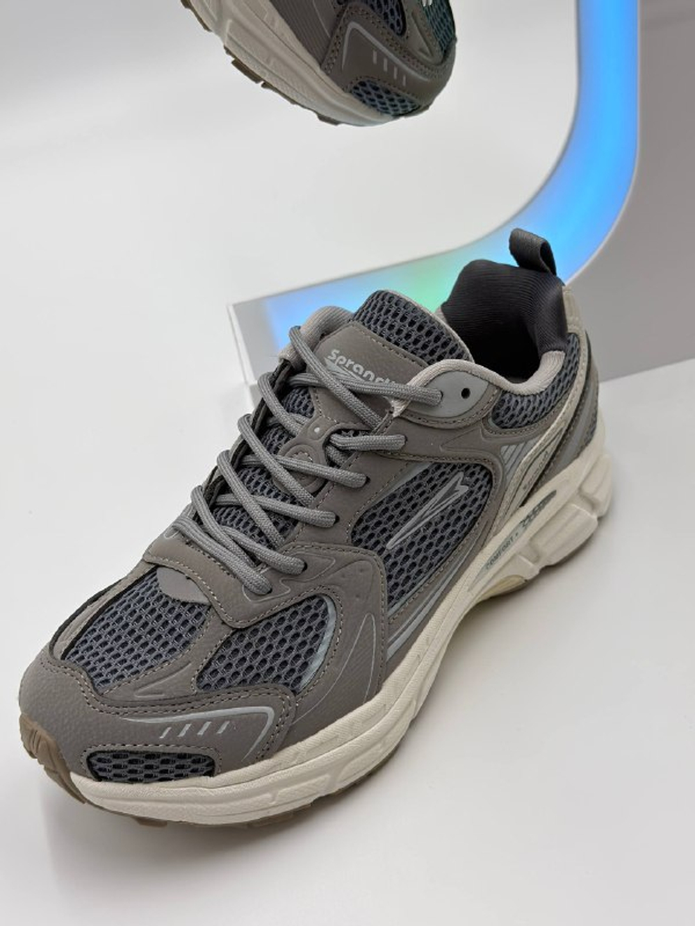 Женские кроссовки арт. 7W226C87-2 цвет "серый/светло-серый"