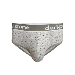Мужские трусы брифы серые с принтом DARKZONE DZN6131