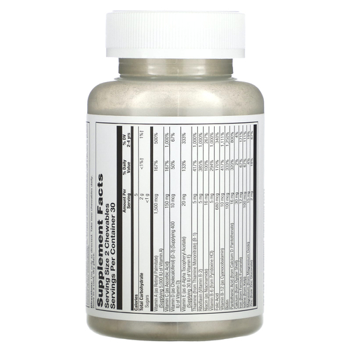 Solaray, Витамины и минералы для детей, жевательные таблетки с натуральной вишней, 60 жевательных таблеток