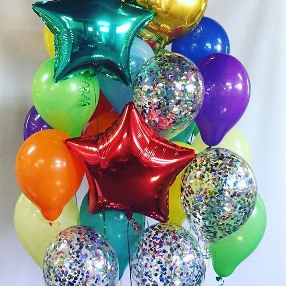 Шар (18"/46 см) Звезда, Красный