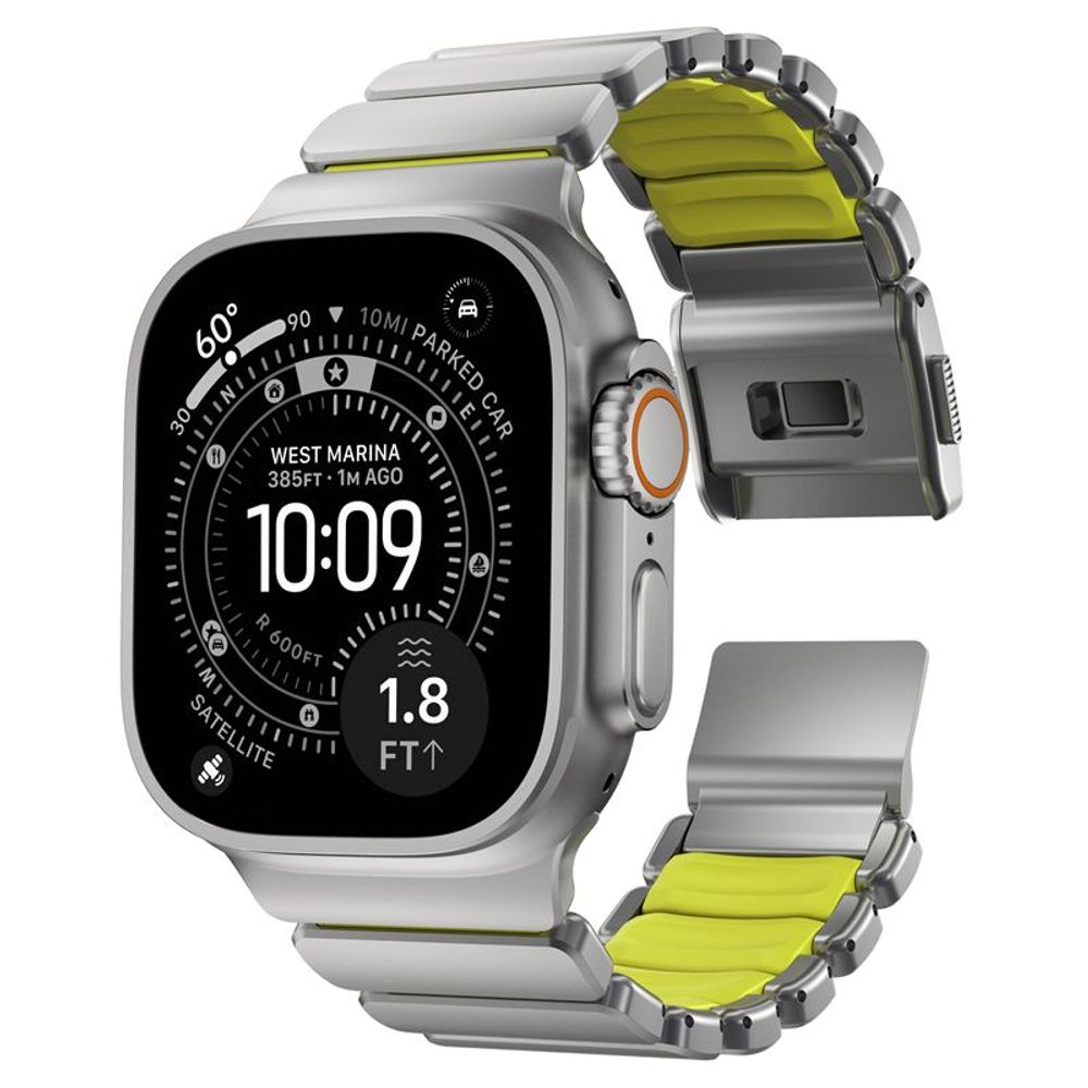 Ремешок Nomad Stratos Natural Titanium Volt FKMдля Apple Watch 45/46/49mm
