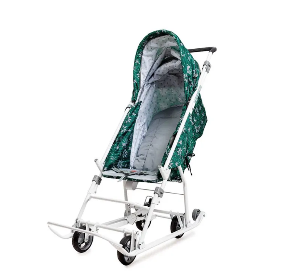 Санки-коляска Nika Наши детки НДТ3-1К/6 Скандинавский зеленый