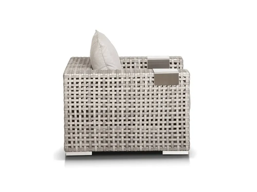 "Тито" лаунж-зона из искусственного ротанга, цвет серый