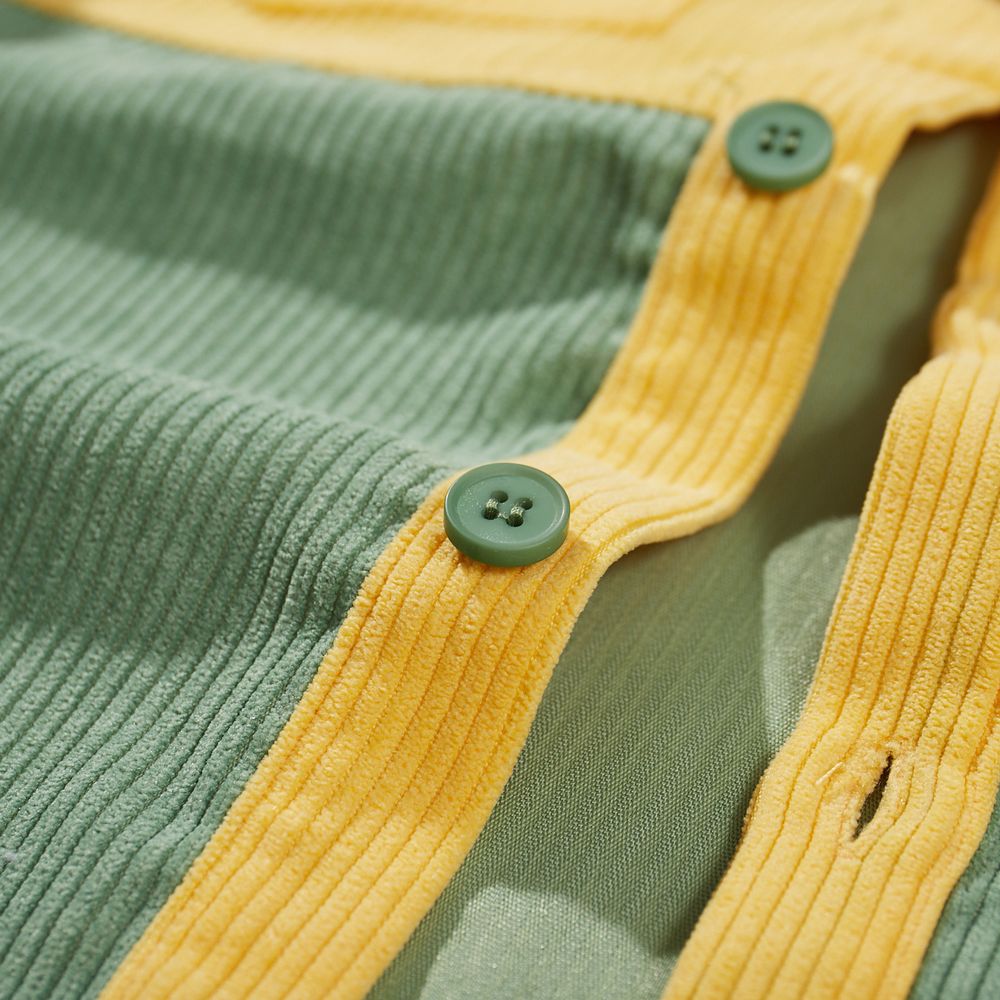 Рубашка YMKASHIX Velvet Button Зеленая