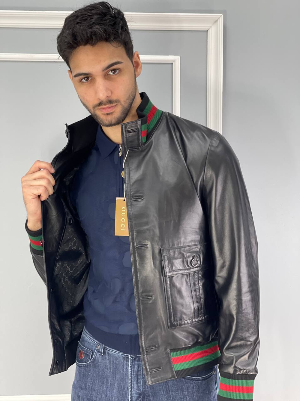 Кожаная куртка Gucci
