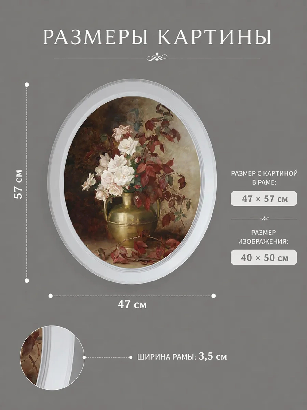 Картина на стену интерьерная на холсте 47*57 см