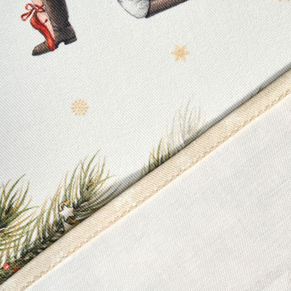 СКАТЕРТЬ ОВАЛЬНАЯ "ЩЕЛКУНЧИК" ,140Х300СМ ,БЕЖЕВЫЙ ,100%ХЛОПОК ,ТВИЛ