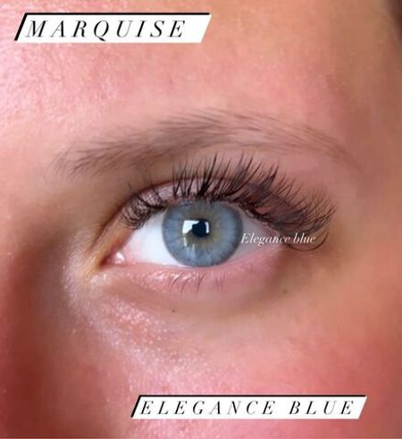 Серо-голубые линзы c окантовкой на 12 мес. Marquise elegance blue