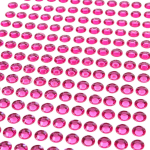 Наклейки Стразы, круглые, 22*10см, розовые