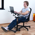 Компьютерный стол, Прикроватный столик, Столик для ноутбука, на колесах, с регулировкой высоты столешницы, Tatkraft Joy