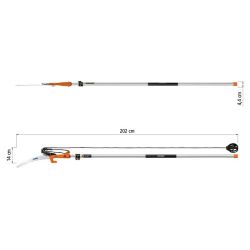 Сучкорез Tramontina 78380681 штанговый с пилой алюминиевая телескопическая ручка 3м | Tramontina