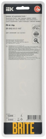 Рамка четверная  IEK BR-M42-M-01-K47