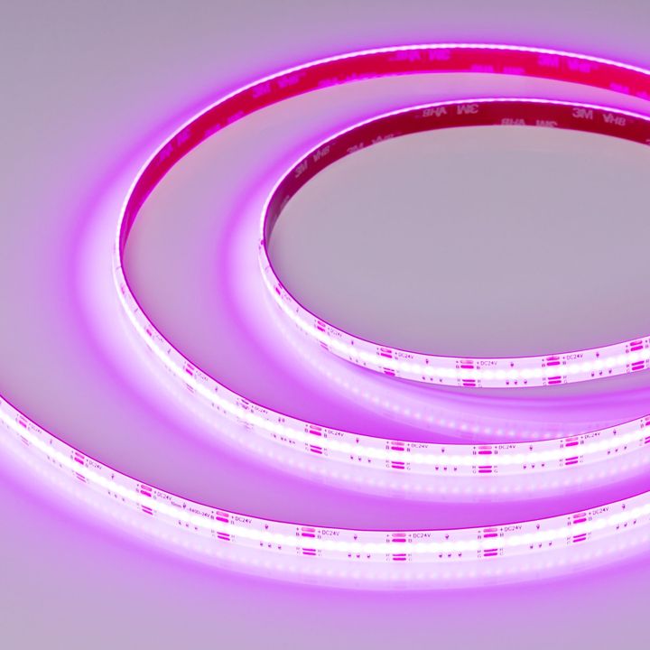 Светодиодная лента герметичная Arlight 16W/m 840LED/m CSPSMD разноцветный 5М COB-SE-X840-10mm 24V 041390
