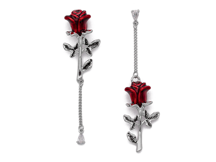 Серьги-гвоздики "Розы", 65мм