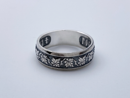 Кольцо из серебра/Частичное чернение