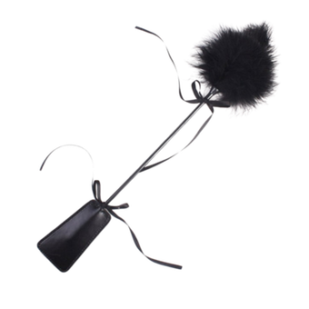 Стек и пуховка щекоталка - двусторонний БДСМ аксессуар