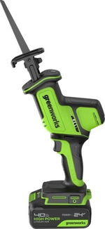 Пила сабельная аккумуляторная GREENWORKS GPT-CRS-25 24V, АКБ 4Ач и ЗУ 1200507CUB