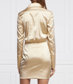 сатиновое платье Patrizia Pepe - бежевый(8A0945 A644)