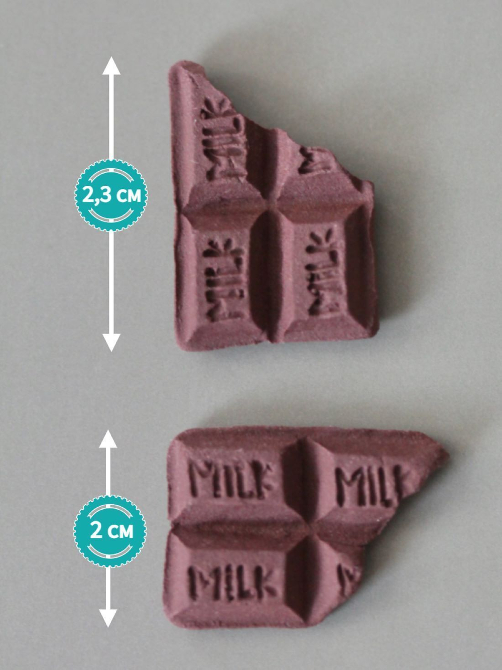 Молд силиконовый для творчества "Шоколадка Milk" 6 см / Форма для мыла, воска, гипса и полимерной глины