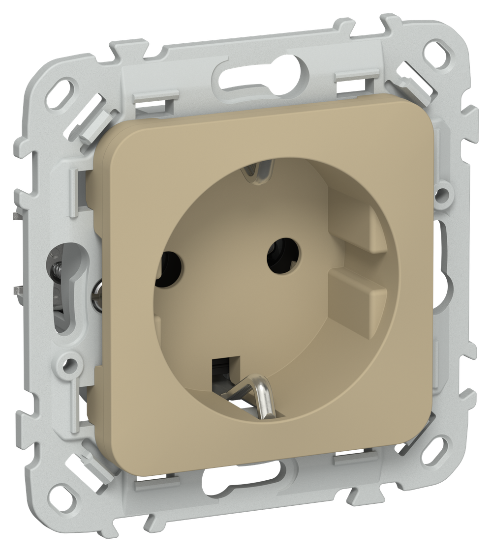 FLITE Розетка с заземлением без защитных шторок 16А РС11-0-ФлХ хаки IEK