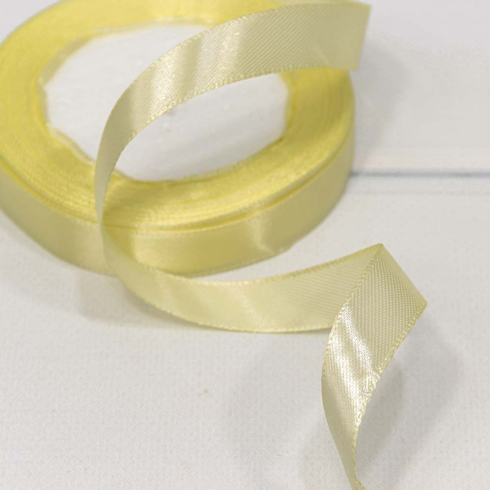 Лента Атласная 1,5см х 28м Сатин (Желтый)