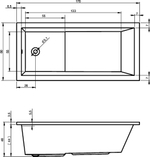 Акриловая ванна Riho LUSSO PLUS 170х80