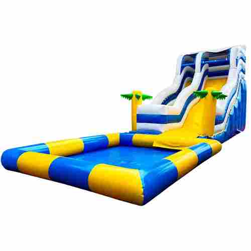 Надувной водный батут с бассейном «Пляжный оазис», 13*4,5*6 м