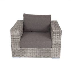 "Боно" кресло из искусственного ротанга, цвет серый