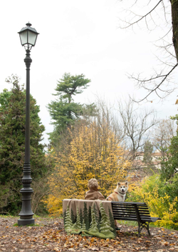 Плед 150x190 Frati Home Bosco Verde бежево-зеленый