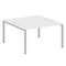 Metal System Рабочая станция на П-образном м/к БП.РАС-СП-2.3 Белый/Металл Серый 1400*1475*750