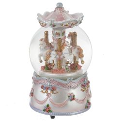 GAEM Фигурка декоративная в стекл шаре "Карусель" (ключ,муз, движ), D10 см, L9,5 W9,5 H17,5 см, 2в.