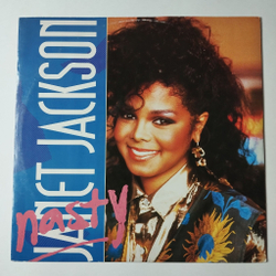 Винтажная виниловая пластинка LP Janet Jackson Nasty (UK 1986) 45 RPM Maxi Single