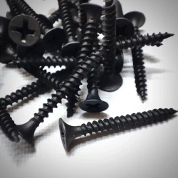 Шуруп - саморез 3,5*32мм универсальный - 50 штук (по металлу, дереву, гипсокартону) шлиц Ph-2 (цвет - черный)