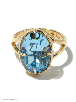 "Иллер" кольцо в золотом покрытии из коллекции "Реки" от Jenavi