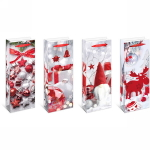 Пакет под бутылку 36*12,8*8,4"Новогодние фигурки», микс