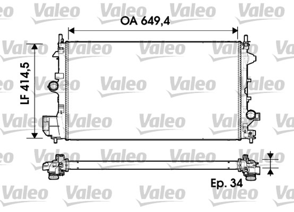 VALEO - 734339-VAL - Radiator, engine cooling