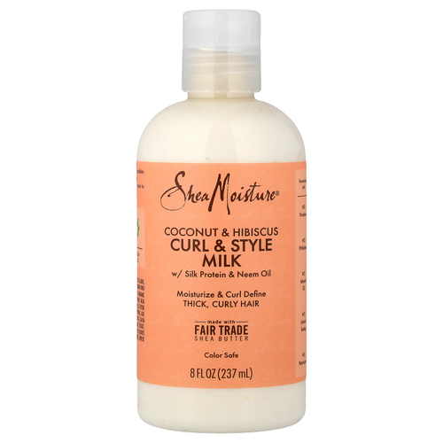 SheaMoisture, Curl & Style Milk, кокос и гибискус, 237 мл (8 жидк. унц.)