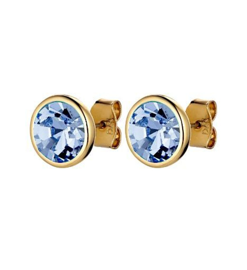Серьги пусеты Dyrberg Kern DIA SG LIGHT SAPPHIRE 440169