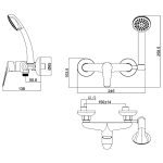 Смеситель для ванны Lemark Partner (LM6559C)