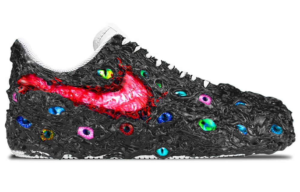 Nike Air Force 1 07 Low Slip Resistant Abrasion Resistant Low top Skateboard Shoes Men"s Black