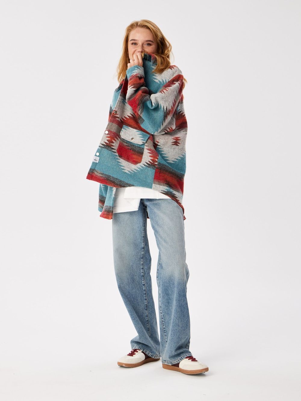 Рубашка Kefirmaykifer оверсайз Этно оранжевая