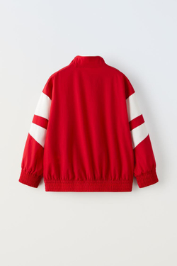 ZARA КУРТКА С КОНТРАСТНЫМИ ДЕТАЛЯМИ, КРАСНЫЙ