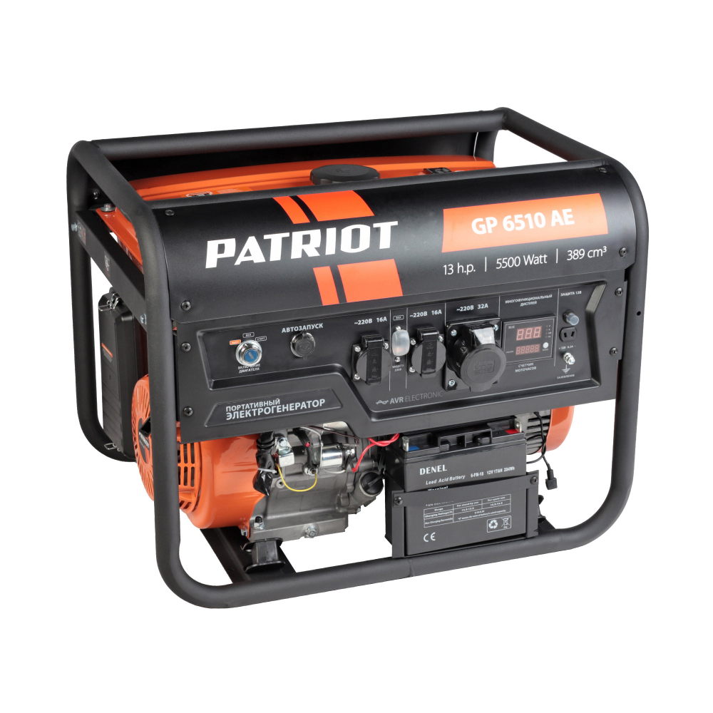 Бензиновый генератор (5.5 кВт) PATRIOT GP 6510 AE